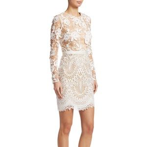 Monique Lhuillier White Lace Dress